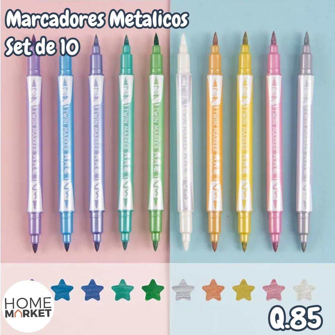 Rotuladores Metálicos Marcadores De Pintura10 Colores | Meses Sin Interés
